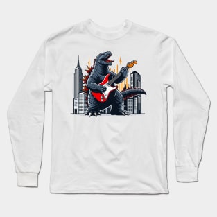 Godzilla Rock and Roll the City Long Sleeve T-Shirt
